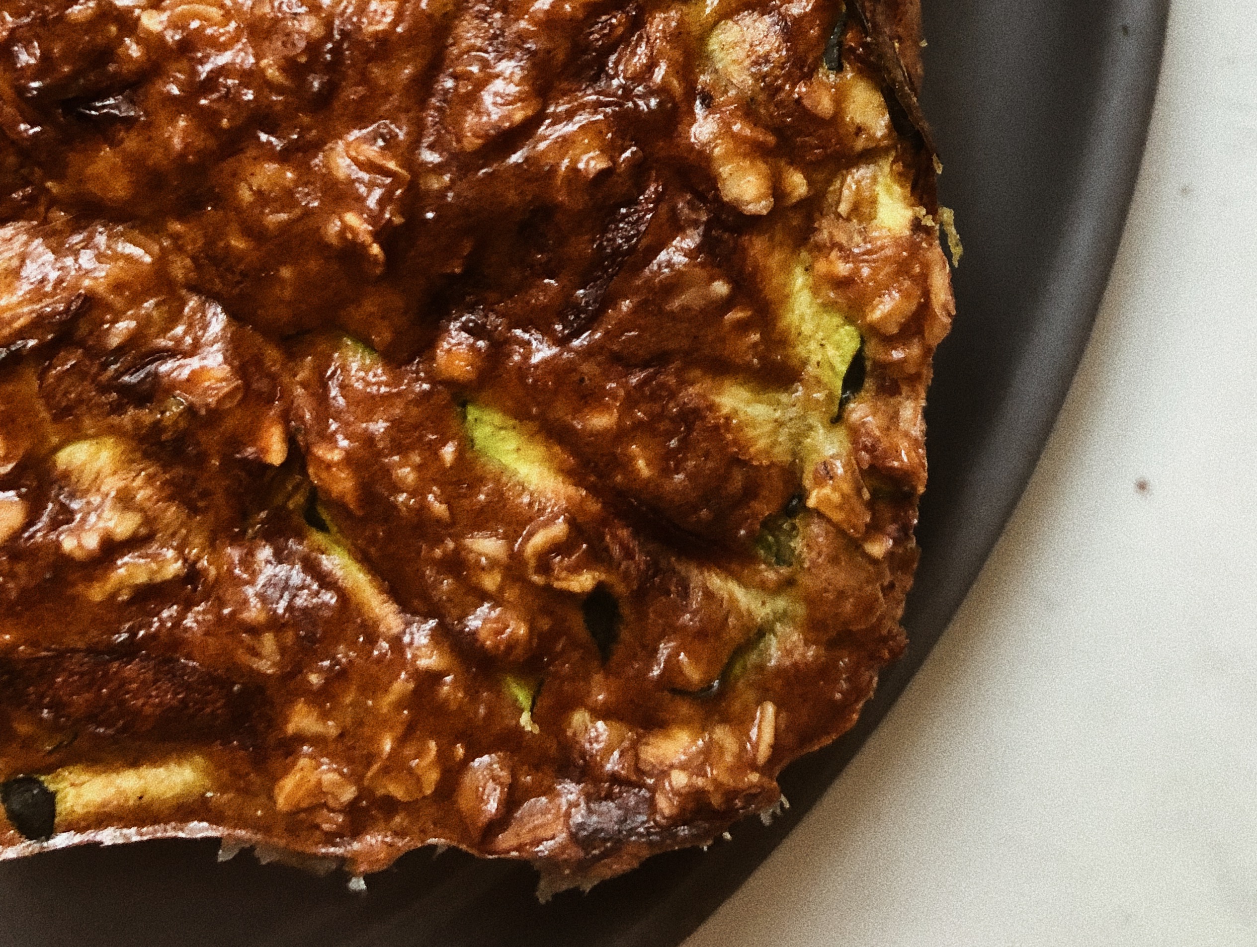 Baked Oatmeal with Turmeric, Coconut and Zucchini